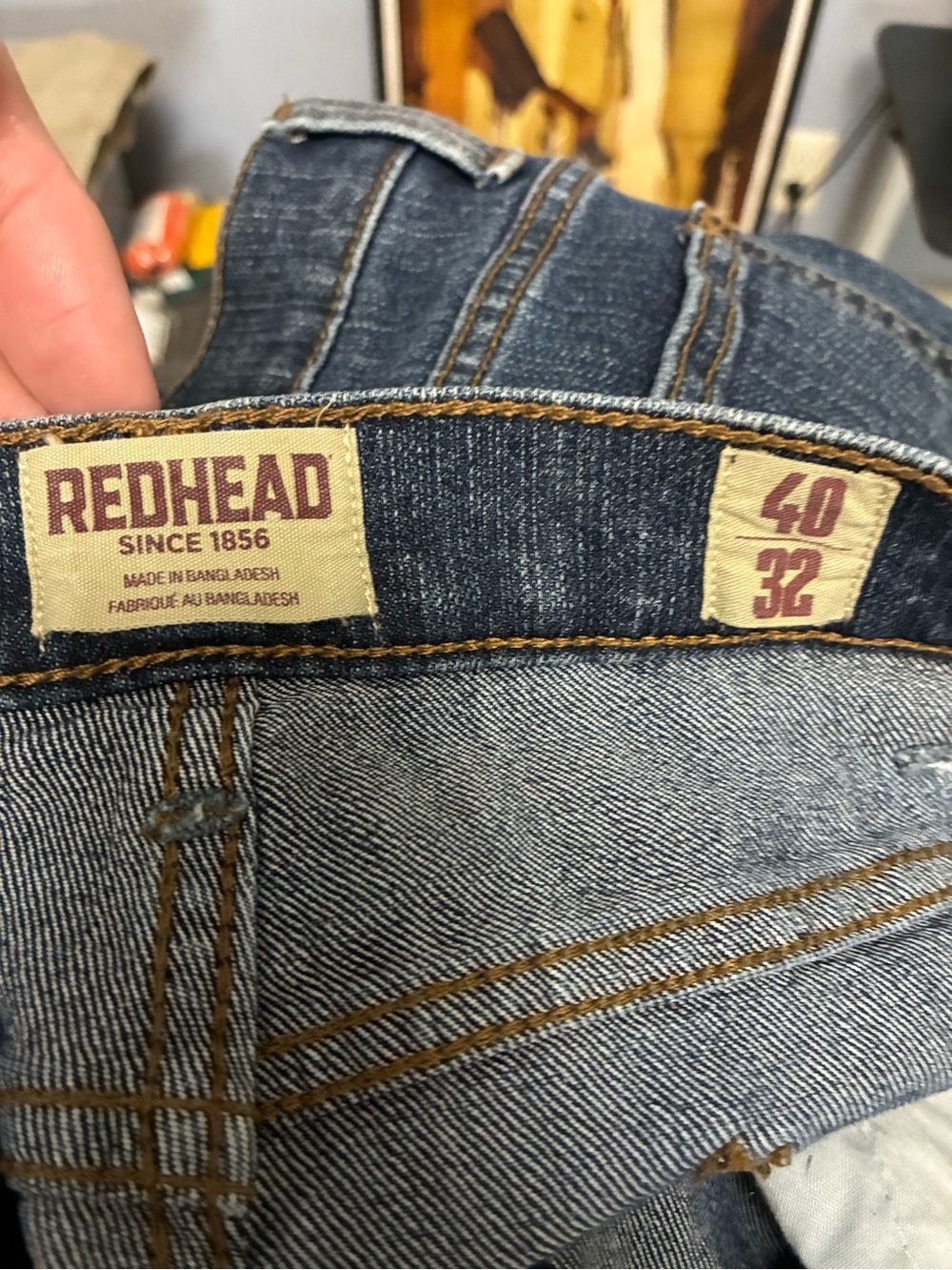 RedHead Men's Blue Denim Jeans 40x32